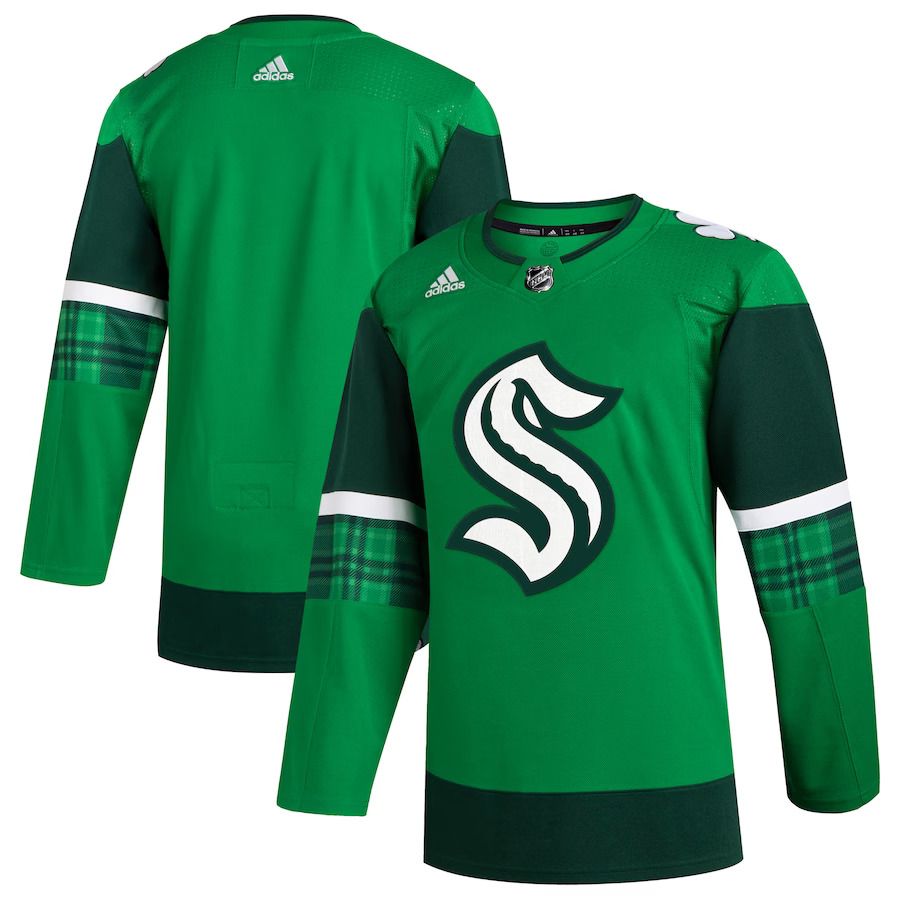 Men Seattle Kraken adidas Kelly Green 2023 St. Patricks Day Primegreen Authentic NHL Jersey